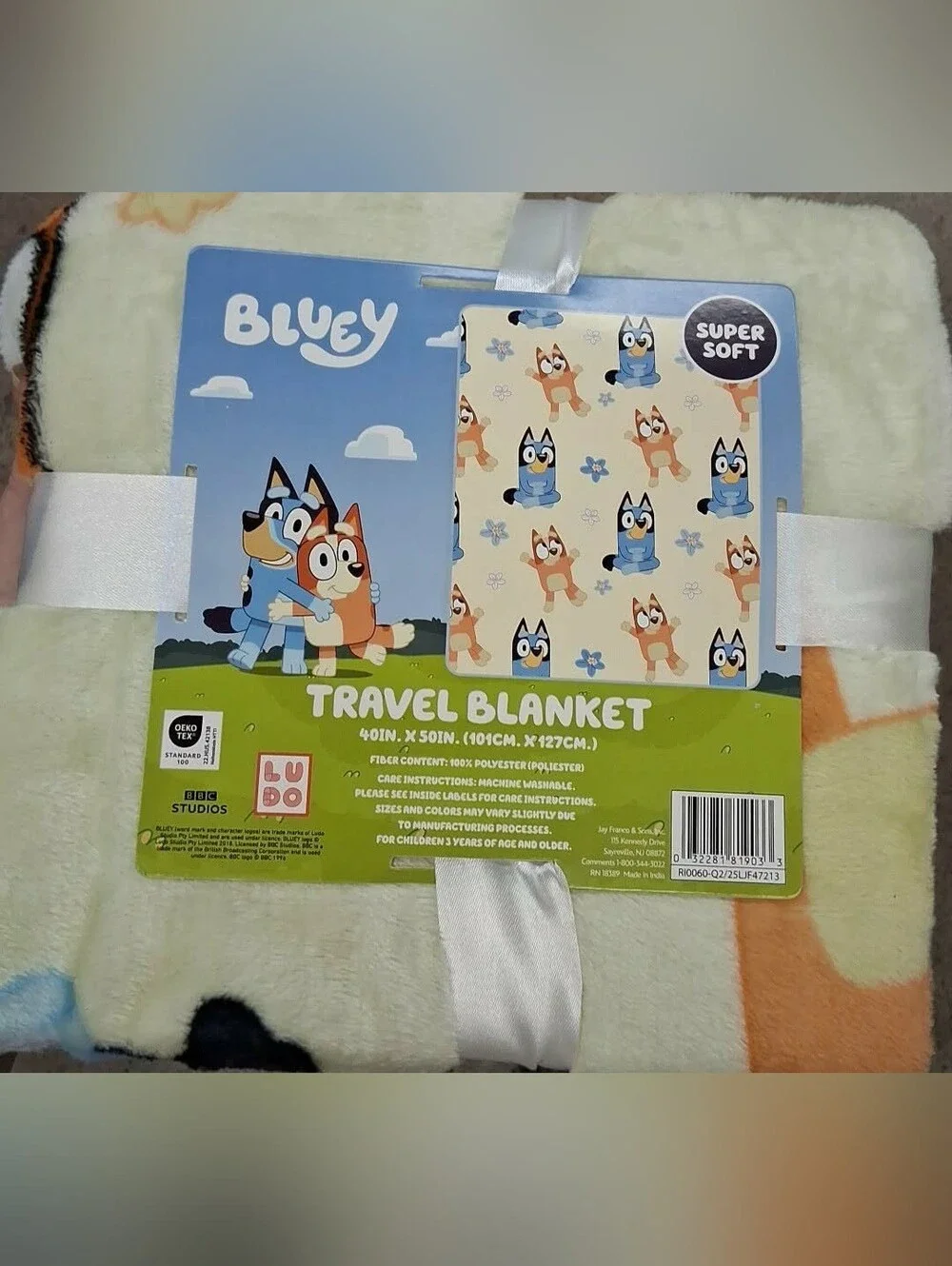 New Bluey Travel Blanket